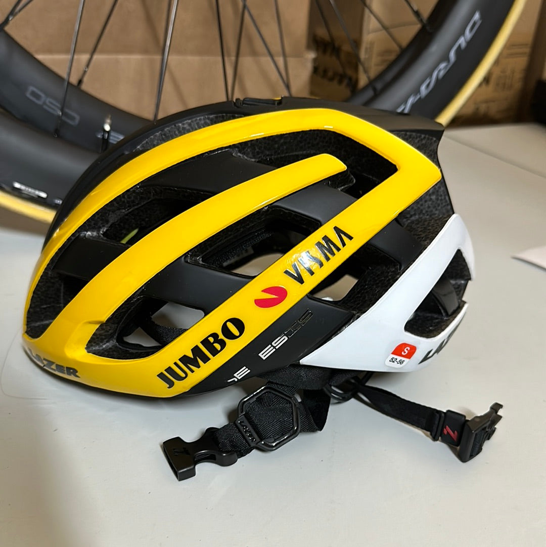 Team Jumbo Visma Lazer Genesis MIPS Yellow White Black 2022