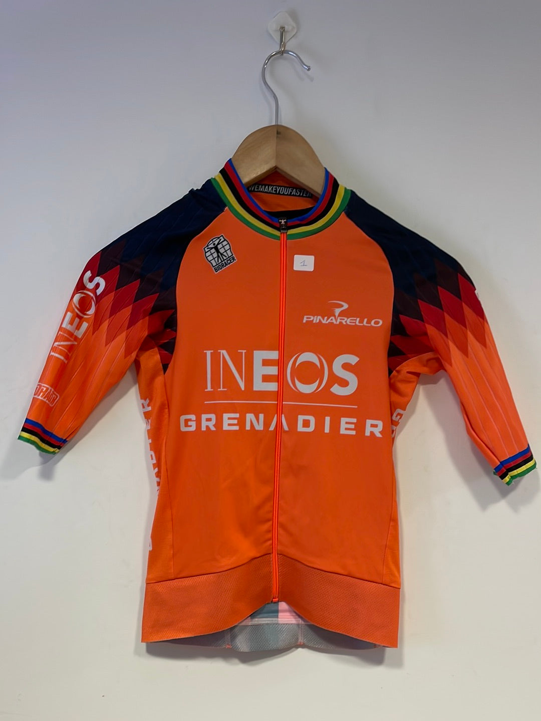 Orange Ineos Cycling Shirt Team Ineos Grenadier Bioracer Orange