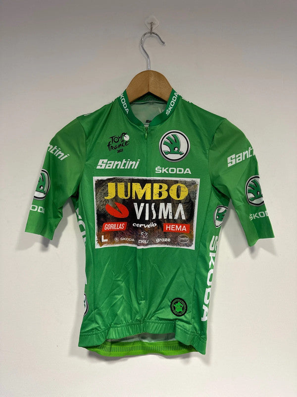 Maillot Jumbo Visma 2022 Equipo Jumbo Visma AGU Maillot Verde Tour