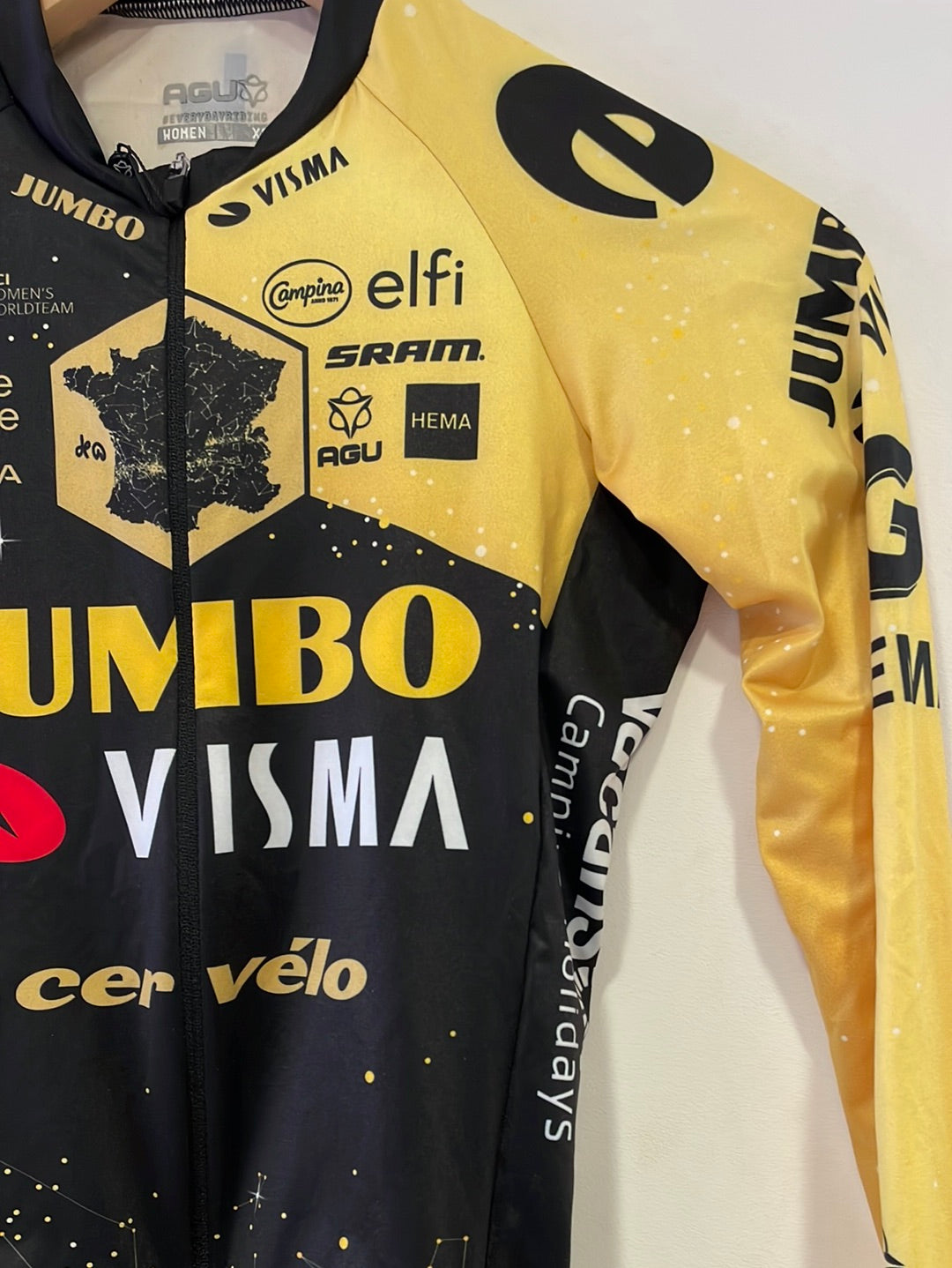 Team Jumbo Visma AGU Premium Midlayer Jersey LS WTD TDF 2023 