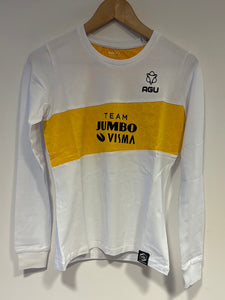 Camiseta Team Jumbo Visma AGU manga larga blanco mujer