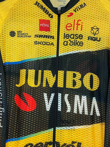 Team Jumbo Visma AGU Premium Road Suit Mesh Semi Protect SS pad black WTD 2023