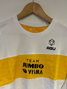 Camiseta Team Jumbo Visma AGU manga larga blanco mujer