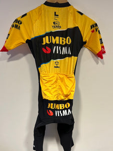 Team Jumbo Visma AGU Premium Race Suit Summer SS pad black WTH 2023 Rohan Dennis