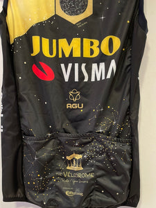 Team Jumbo Visma AGU Premium Wind Vest Pockets Collar WTD TDF 2023