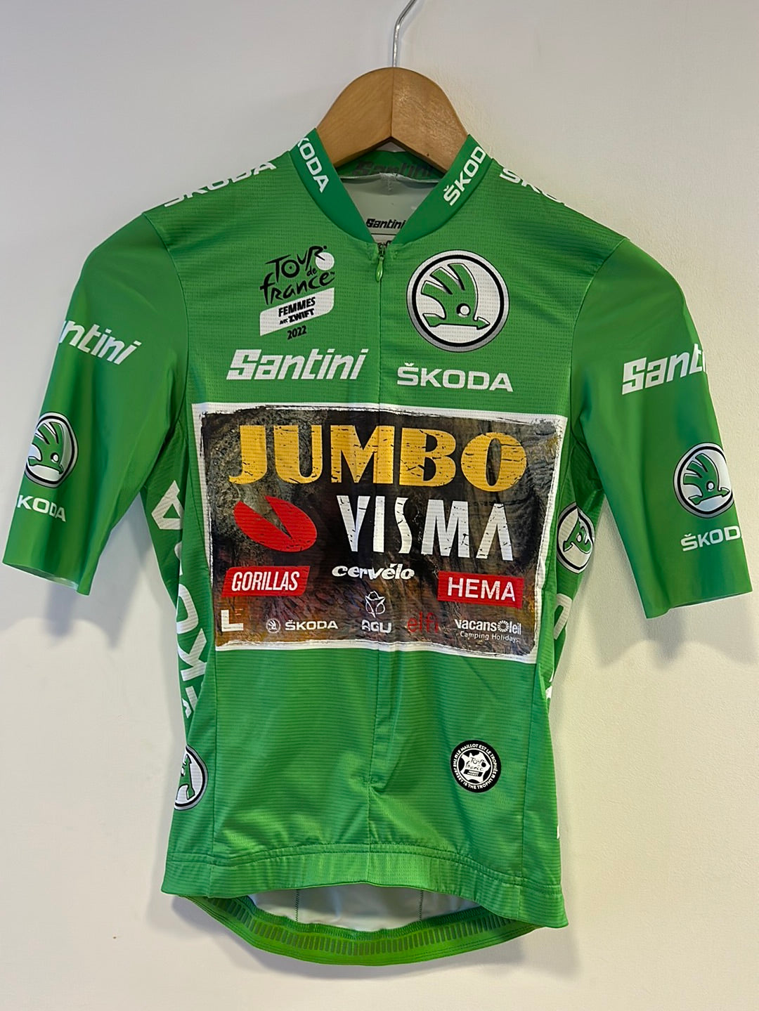 Team Jumbo Visma AGU Camiseta Verde Tour de Francia 2022 FEMMES WOMEN WTD