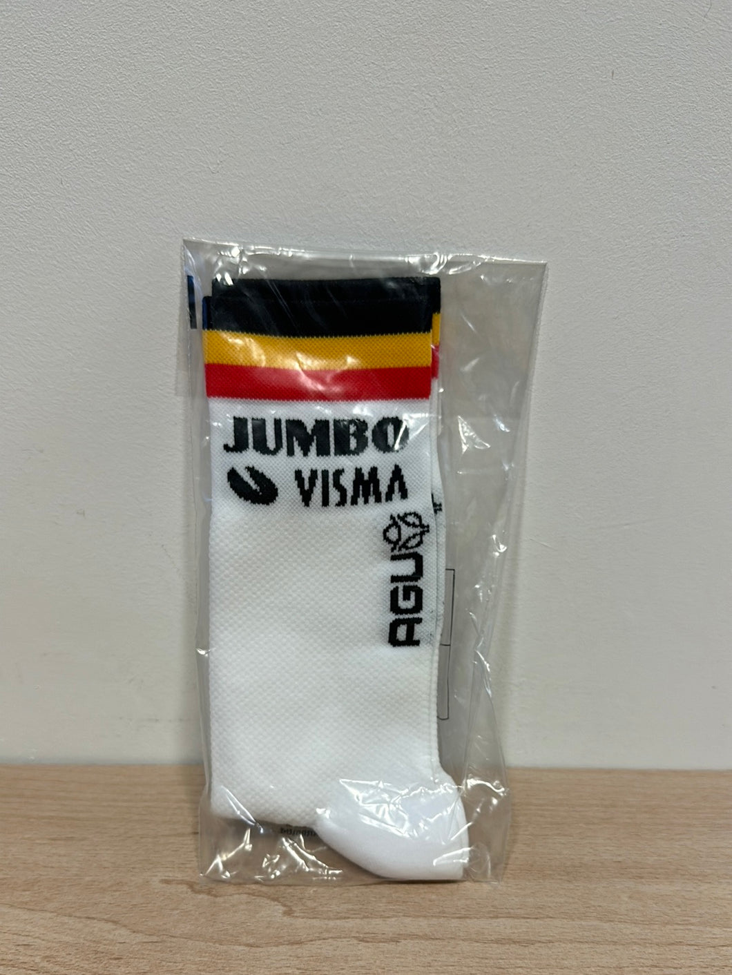 Team Jumbo Visma AGU Premium Race Socks WOUT VAN AERT Belgium Champ
