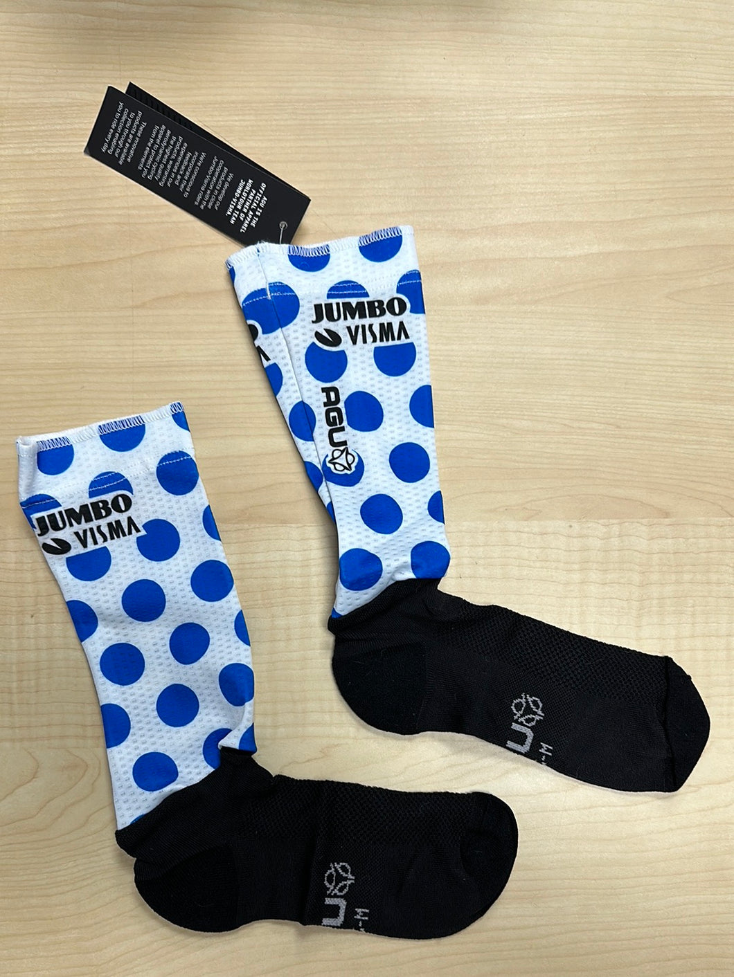 Team Jumbo Visma AGU Aero Socks Blue Polka Vuelta