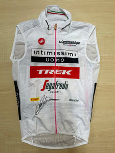 SIGNED | Team Trek Segafredo | Giro d'Italia 2022 | White Leader Vest | Juan Pedro López | XS