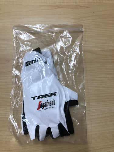 Trek Segafredo Accessories | Santini White TT Gloves